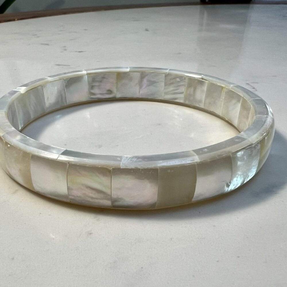 FINAL SALE!  White Pearl Bracelet/Bangle w/Gift Bag
